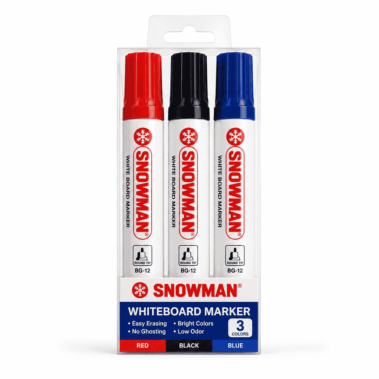 Snowman Whiteboard (Merah, Hitam, Biru)